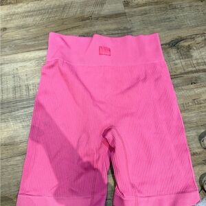 Streetwear Society High Waist Ribbed Pink Shorts